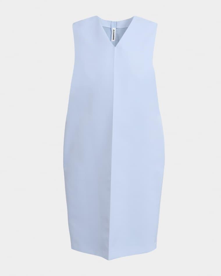 V-Neck Sleeveless Shift Dress by JIL SANDER