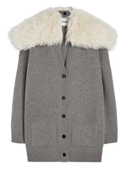 V-neck cardi-coat by JIL SANDER