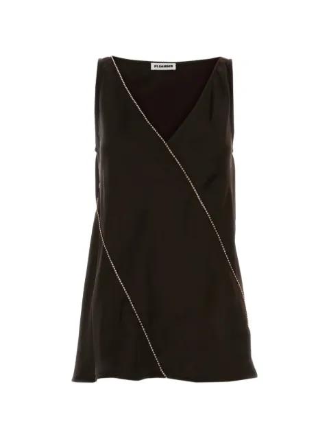 V-neck embellished top by JIL SANDER