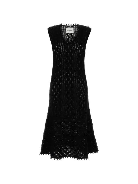 V-neck knitted dress by JIL SANDER