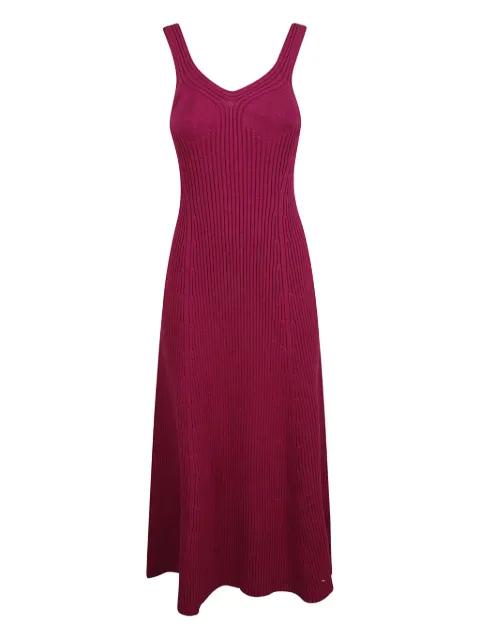 V-neck ribbed-knit dress by JIL SANDER