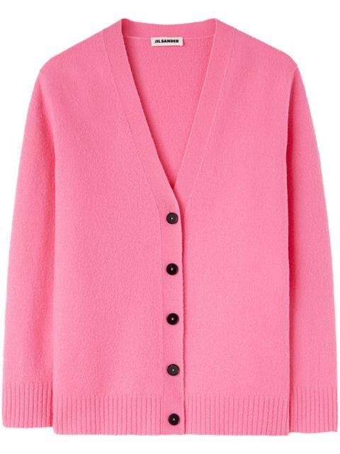 V-neck wool cardigan by JIL SANDER