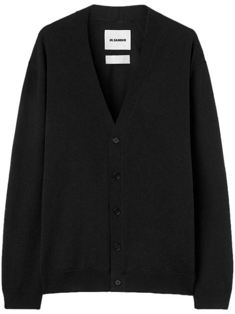 V-neck wool cardigan by JIL SANDER