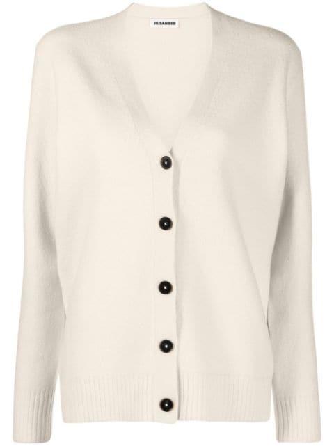 V-neck wool cardigan by JIL SANDER