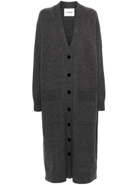 V-neck wool cardigan by JIL SANDER