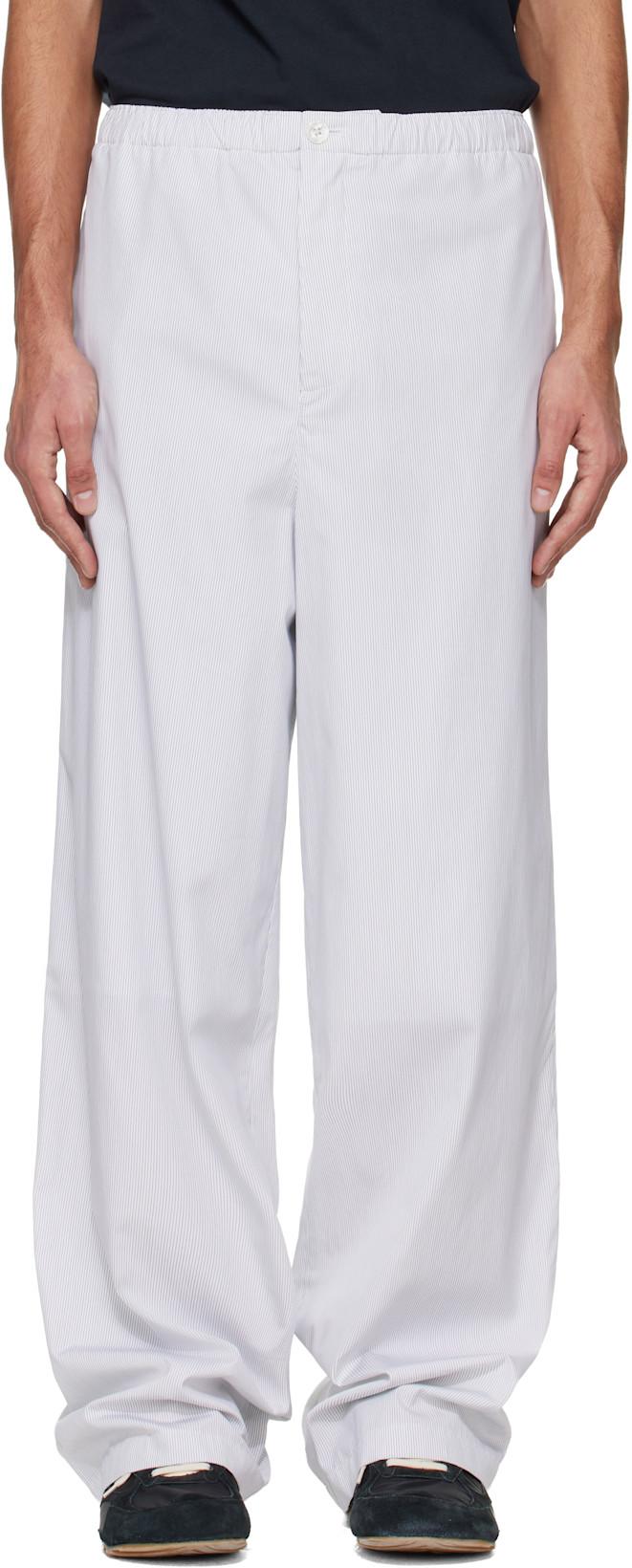 White Cotton Trousers by JIL SANDER