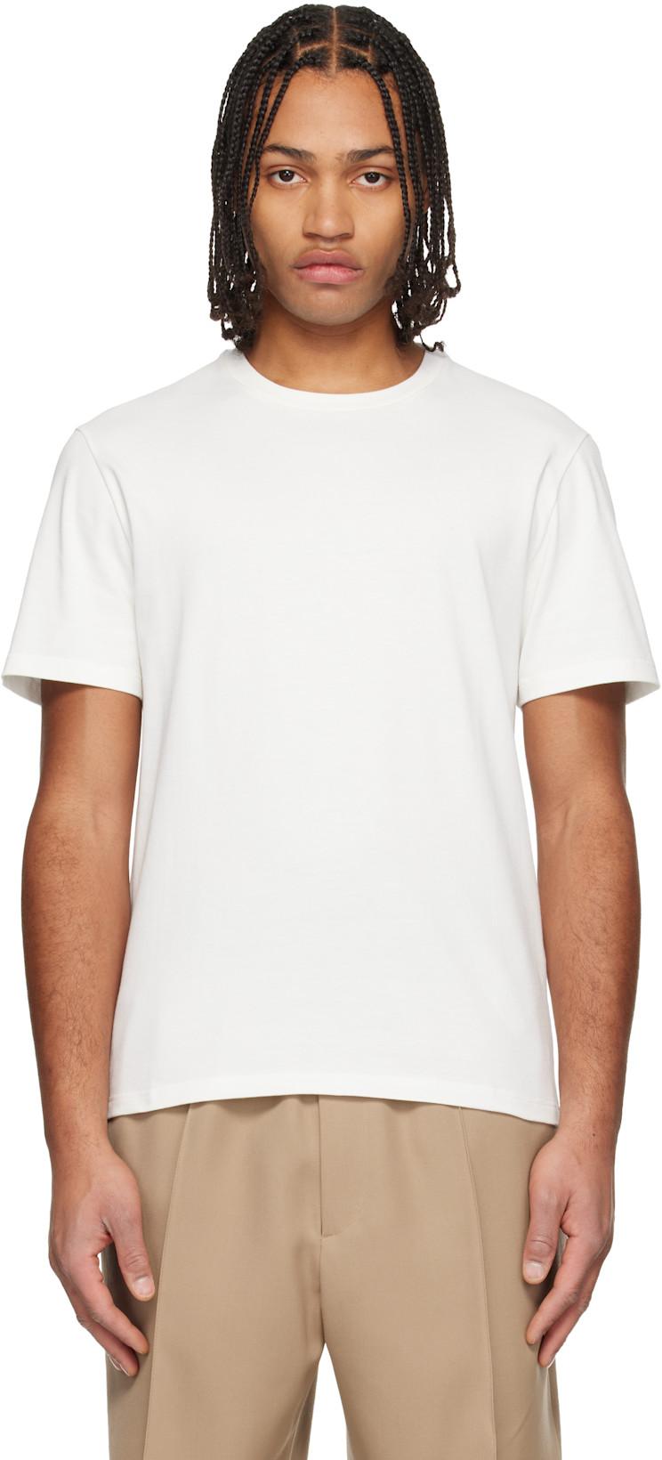 White Logo Patch T-shirt by JIL SANDER