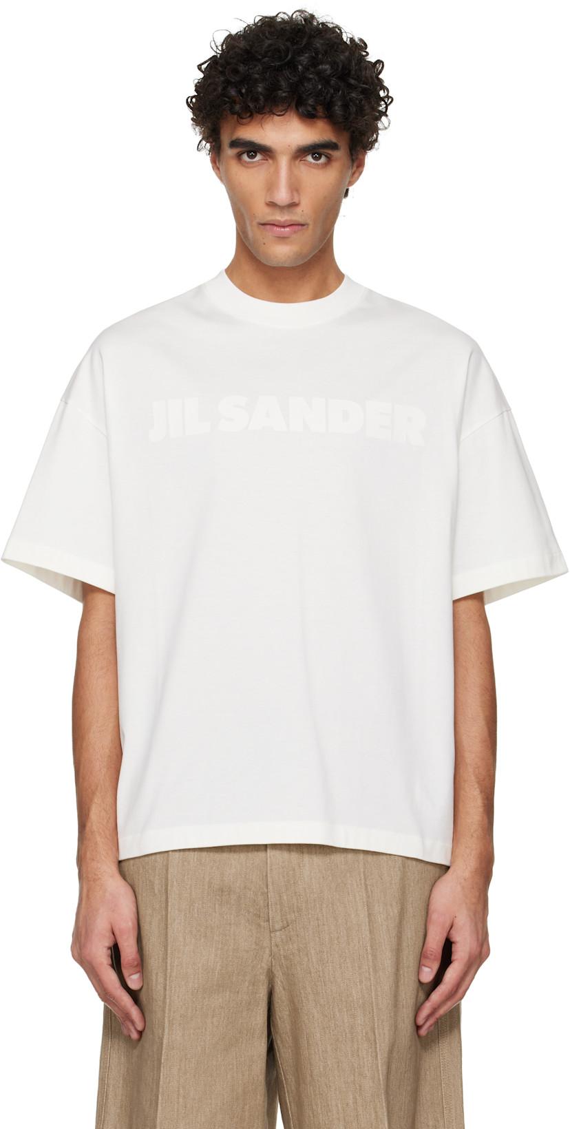White Logo T-shirt by JIL SANDER
