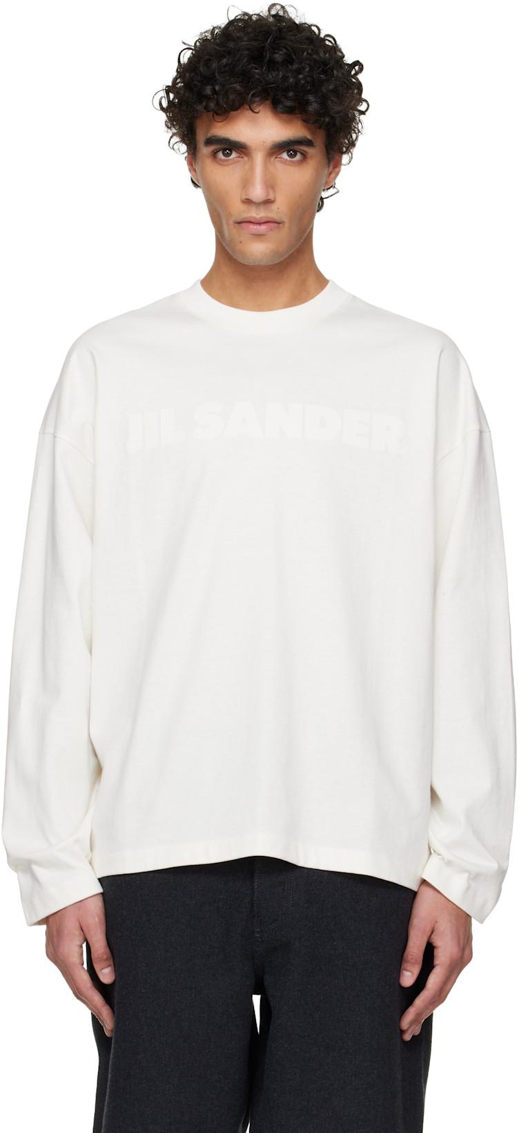 White Logo T-shirt by JIL SANDER