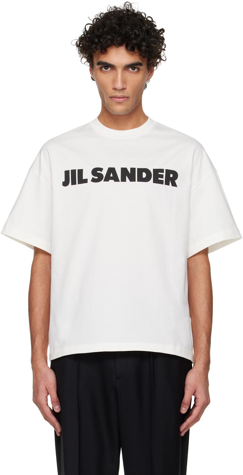White Logo T-shirt by JIL SANDER