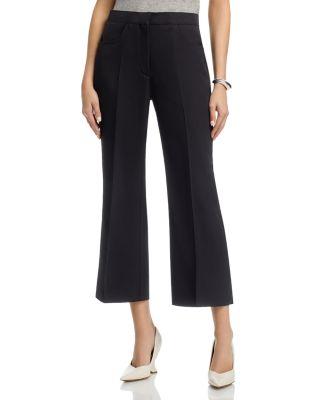 Wool Cropped Flare Tailored Pants by JIL SANDER