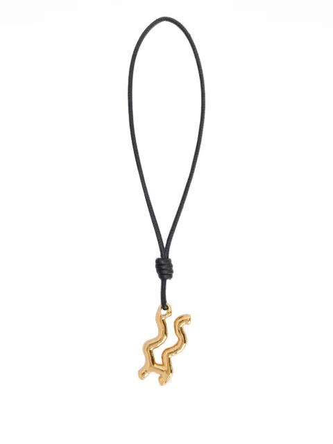 Zodiac charm leather necklace by JIL SANDER