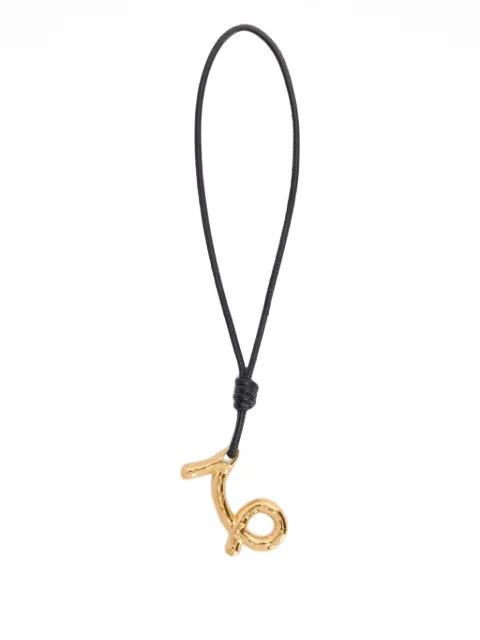 Zodiac charm leather necklace by JIL SANDER