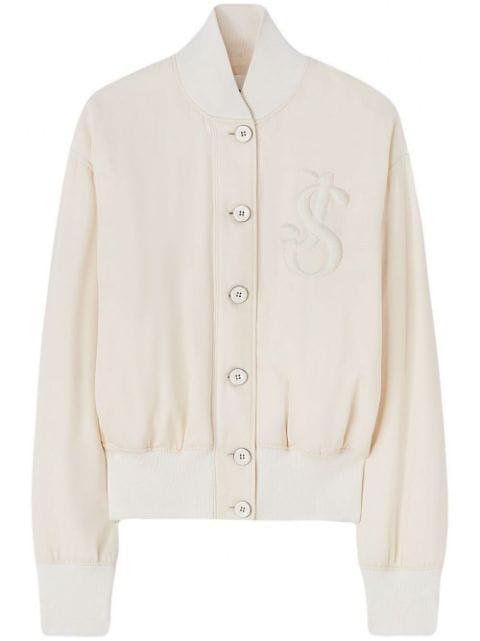 appliqué-logo bomber jacket by JIL SANDER