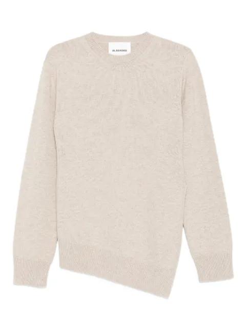 asymmetric-hem wool sweater by JIL SANDER
