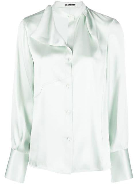 asymmetric silk blouse by JIL SANDER