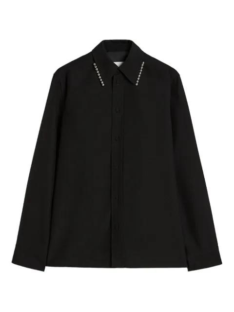 beaded-collar shirt by JIL SANDER