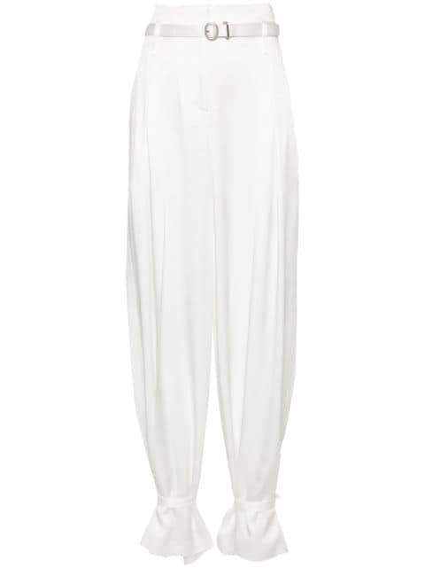 belted ankle-tie tailored trousers by JIL SANDER