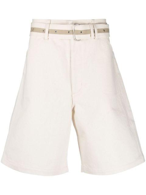 belted bermuda shorts by JIL SANDER