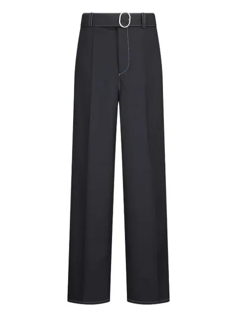 belted contrast-stitching trousers by JIL SANDER