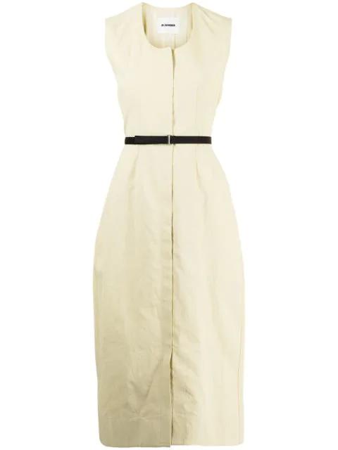 belted midi dress by JIL SANDER