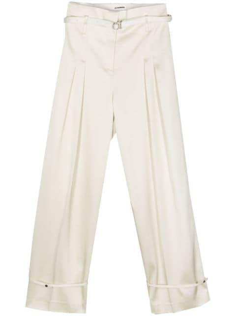 belted palazzo pants by JIL SANDER