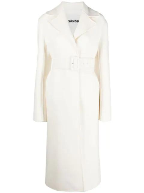 belted single-breasted coat by JIL SANDER