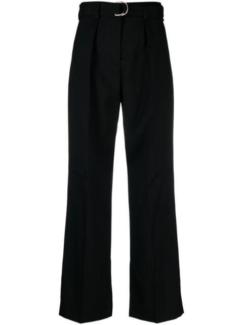 belted-waist wide-leg trousers by JIL SANDER