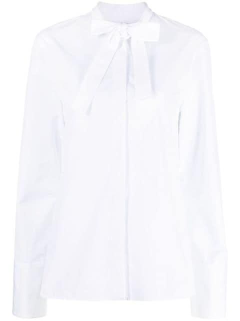 bow-detailing cotton shirt by JIL SANDER