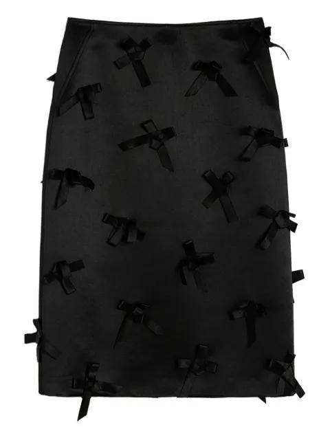bow-embellished midi skirt by JIL SANDER
