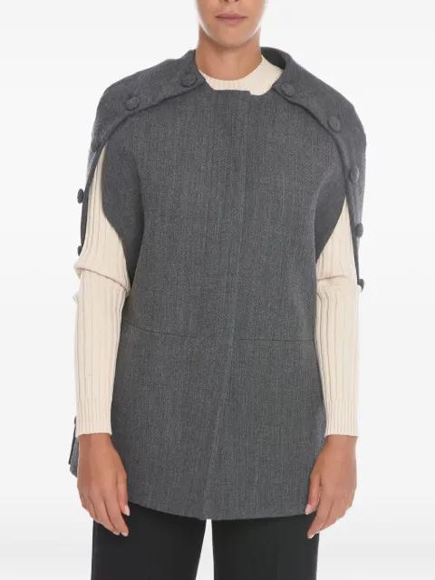 button-detailing cape jacket by JIL SANDER