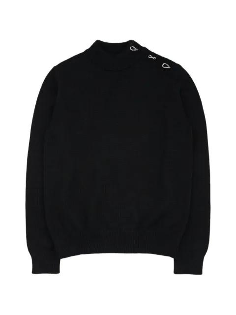 button-shoulder mock-neck sweater by JIL SANDER