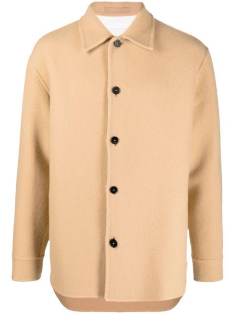 button-up long-sleeved shirt jacket by JIL SANDER