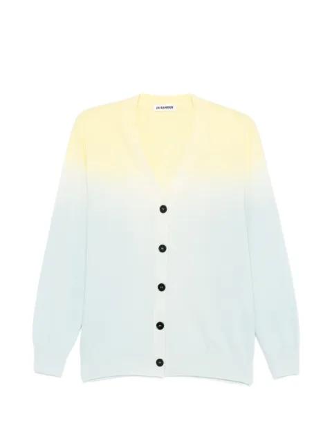 buttoned gradient cardigan by JIL SANDER