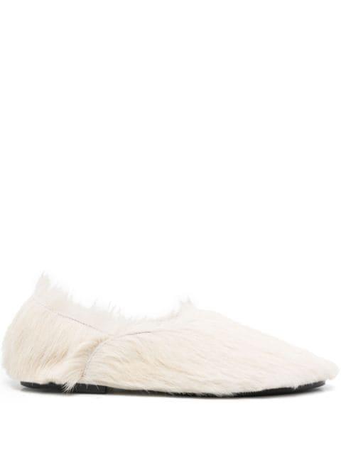 calf-hair slippers by JIL SANDER
