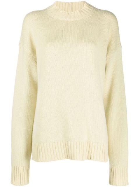 cashmere-cotton crewneck jumper by JIL SANDER