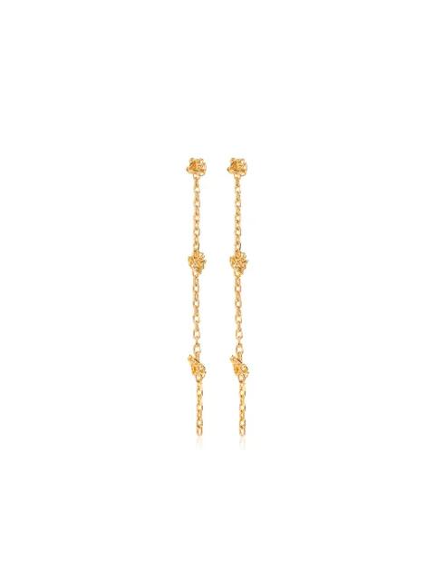 chain knot-detail drop earrings by JIL SANDER