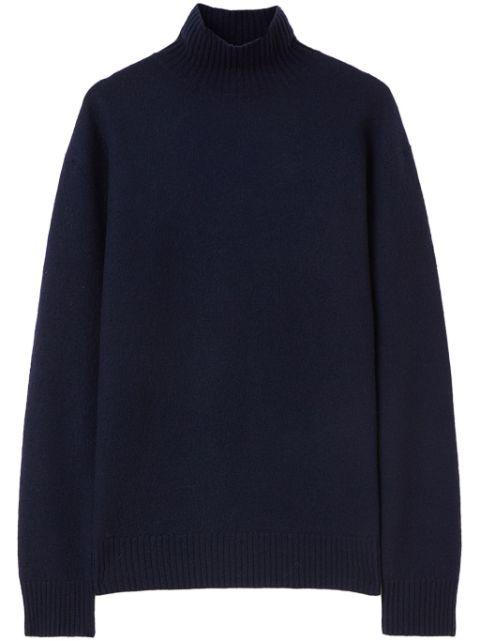 chain-link detailing wool jumper by JIL SANDER