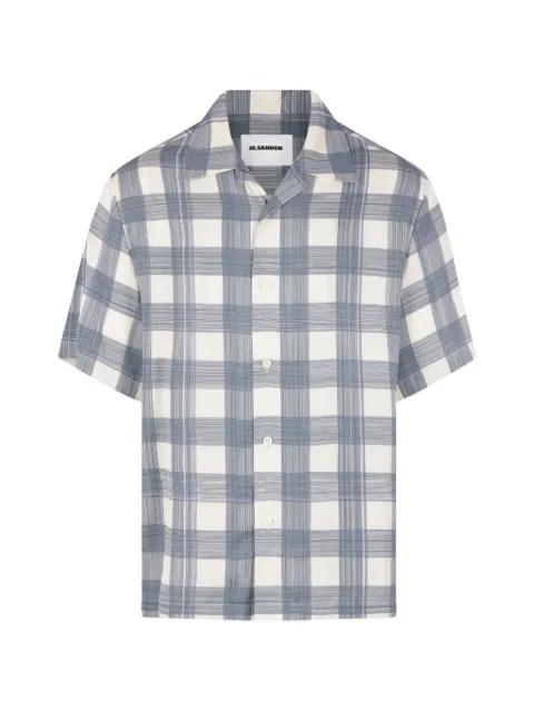 check-pattern short-sleeve shirt by JIL SANDER