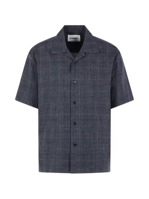 check-pattern short-sleeve shirt by JIL SANDER