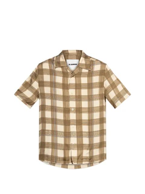 checked-pattern short-sleeve shirt by JIL SANDER