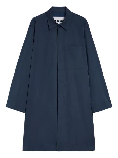 chest pocket poplin coat by JIL SANDER