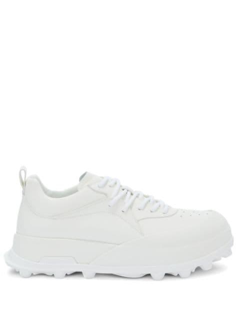 chunky panelled leather sneakers by JIL SANDER