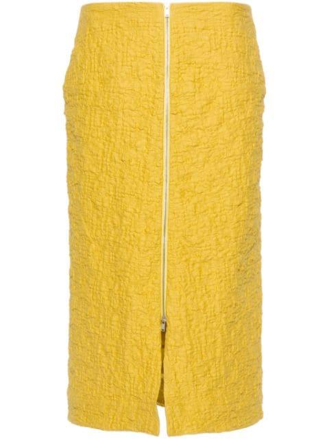 cloqué midi skirt by JIL SANDER