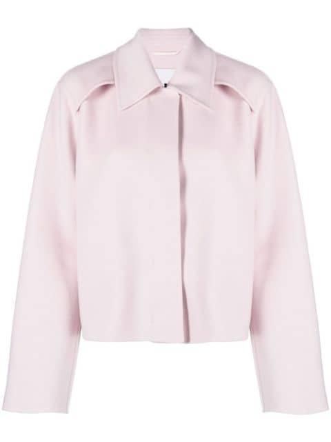 collared wool jacket by JIL SANDER