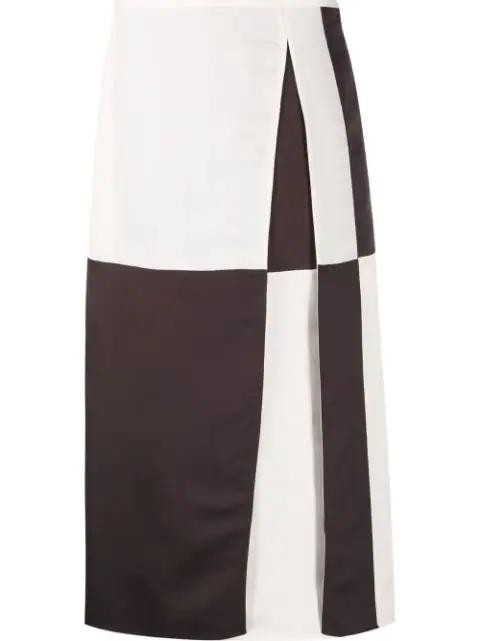colour-block midi skirt by JIL SANDER