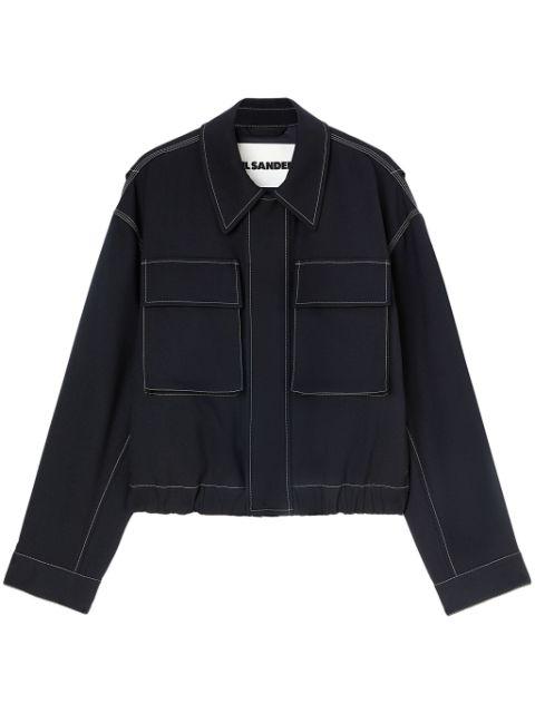 concealed fastening shirt jacket by JIL SANDER