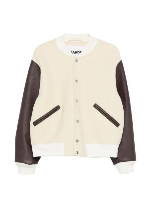contrast-sleeve bomber jacket by JIL SANDER