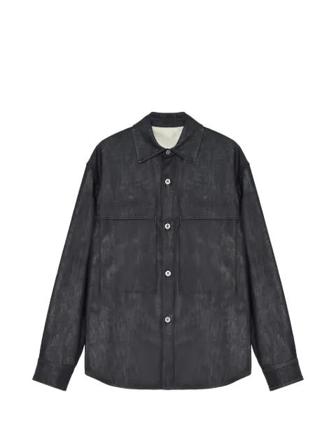 contrast-stitch denim shirt by JIL SANDER