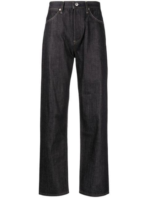 contrast-stitching cotton jeans by JIL SANDER